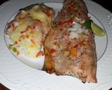 Foto del paso 5 de la receta: Salmón guarnecido