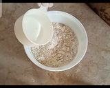 A picture of step 2 of Roti\Chapati \Phulka with liquid dough.