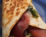 Une image de l'étape 4 de Piadina speck et pesto.