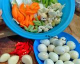 Foto langkah ke 1 dari resep Capcay Sayur Telor puyuh.