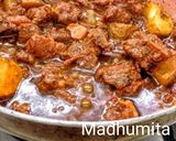 A picture of step 6 of Mutton masala.
