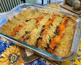 Une image de l'étape 15 de Gratin multicolore de quinoa aux carottes, tomates,coriandre et brie de Meaux.