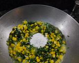 A picture of step 3 of Spinach Corn grilled Sandwich with Arrowroot flour and White Butter.
