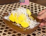 Gambar langkah 8 resipi Putu bambu durian.