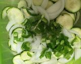 Foto del paso 3 de la receta Patatas con calabacín "a lo pobre" en microondas