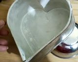 A picture of step 5 of Valentine's special Vanilla-Chocolate Duo Cake (eggless) #heart.