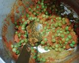 A picture of step 3 of Matar Paneer dhaba style.