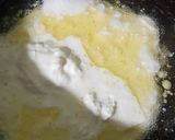A picture of step 3 of Egg Barfi.