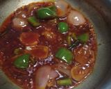A picture of step 2 of Schezwan Paneer.