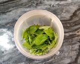 A picture of step 2 of BASIL PANEER (No onion no garlic).