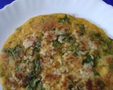 A picture of step 3 of Moong dal chilla.
