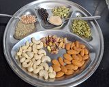 A picture of step 1 of Thandai.