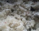 A picture of step 1 of Naral Vadi (Coconut Burfi).