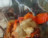 A picture of step 4 of Roasted Bloody Maria Salsa.
