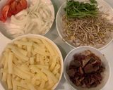 Hình bước làm 1 của món Nui xào bò thập cẩm
