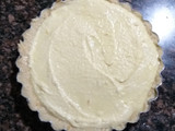 Tarta de ricota, duraznos y mantequilla de maní