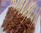 Foto langkah ke 4 dari resep Sate sapi bumbu kacang.