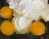 Une image de l'étape 1 de Pancakes à la farine de riz et noix de coco.