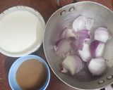 A picture of step 1 of Shahi Paneer.