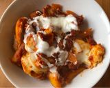 A picture of step 7 of Shakshuka with Sausage.