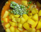 A picture of step 4 of Aloo Matar.