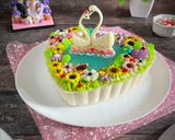 Foto langkah ke 10 dari resep Swan Love Puding.