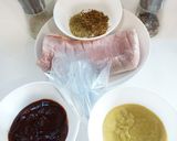 Foto del paso 1 de la receta Lomo de cerdo con salsa de mostaza y barbacoa al horno