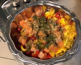 Une image de l'étape 5 de Saumon aux deux poivrons (recette plancha).