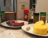 Foto del paso 1 de la receta: Pulpo frito con crema de patatas y salsa de adobo
