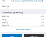 A picture of step 7 of Pub cheese pizza with chicken, spinach, and bacon.
