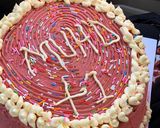 A picture of step 17 of Red velvet cake and vanilla cake with butter cream.