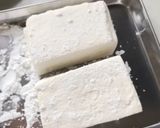 A picture of step 2 of Vegan "Tofu" steak.