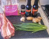 A picture of step 1 of Hong Shao Rou (Red Braised Pork).