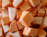 A picture of step 1 of Sweet Potato and Prawn Cakes.