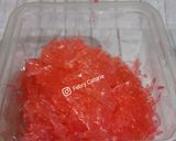 Foto langkah ke 1 dari resep Es Serabut Merah (Es Sarang Burung KW).