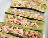 Une image de l'étape 3 de °Gratin de courgettes brocolis saumon et feta°.