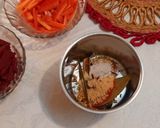 A picture of step 2 of Kolkatas famous beetroot chop.