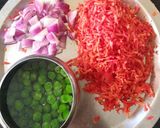 A picture of step 1 of Carrot Pulao.