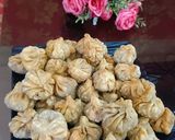 A picture of step 8 of Fried modak.