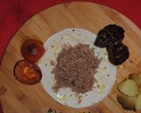 A picture of step 14 of Persian pan fried sumac kebab.
