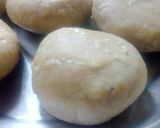 A picture of step 5 of Bafla baati with daal.