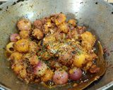 A picture of step 10 of ALOO DO PYAZA..