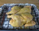 A picture of step 1 of Lee's Hickory Smoked Lemon Pepper Chicken.