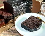 A picture of step 5 of Moist Dark Chocolate Cake.