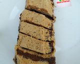 A picture of step 1 of No bake biscuit cake.