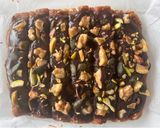 A picture of step 6 of No Bake Dessert-Brownie -Fudge🍫🍩Guilt Free Chocolate Nuts Bars😋.