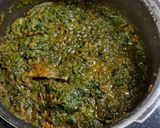 A picture of step 4 of Mutton spinach fenugreek potato.