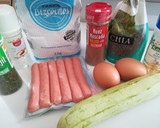 Foto del paso 1 de la receta: Buñuelos de calabacín y salchichas