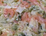 Une image de l'étape 4 de Quiche saumon poireaux.