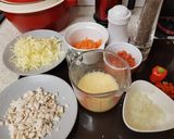A picture of step 1 of My Chicken Omelette 😁.